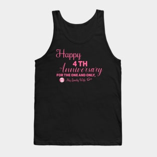 Happy 4th anniversary for the one and only, My lovely wife Tank Top